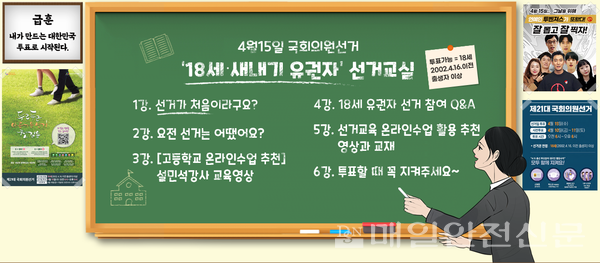 21대 국회의원을 뽑는 4·15총선에서는 처음으로 만 18세 유권자가 투표에 참여한다.(중앙선거관리원회 홈페이지)
