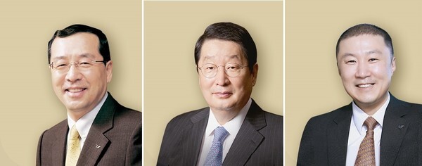 왼쪽부터 구자홍 LS니꼬동제련 회장, 구자엽 LS전선 회장, 구자은 LS엠트론 회장.