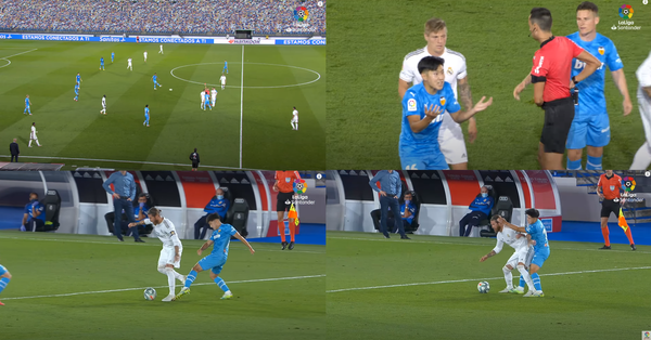 이강인이 넉달 만의 복귀전에서 13분 만에 거친 반칙으로 퇴장당했다.(사진=LaLiga Santander 유튜브 영상 캡처)