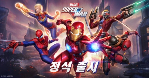 27일 국내 등에 출시된 마블의 첫번째 MOBA 모바일 게임 ‘마블 슈퍼워’. /넷이즈코리아제공