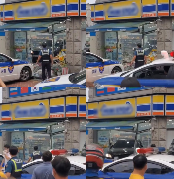 평택 편의점 차량 돌진 사고(사진=온라인 커뮤니티 캡처)