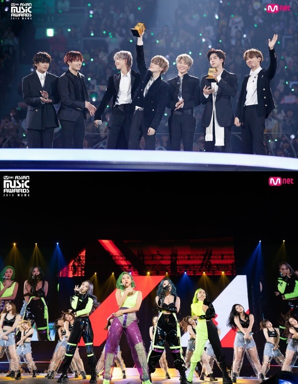 2020 MAMA가 국내에서 12월 6일 개최한다. 사진은 2019 MAMA 모습(Mwave 홈페이지)