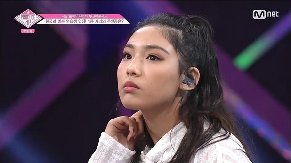 이가은과 한초은이 화제다 (사진, Mnet '프로듀스' 캡처)
