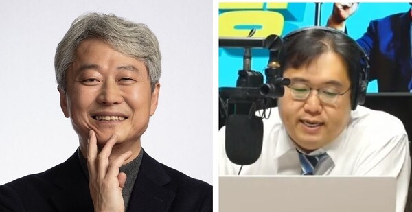 김근식 경남대 교수(왼쪽)와 김용민 평화나무 이사장. /페이스북