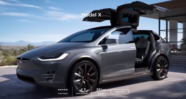 테슬라 자동차의 Model X (사진, 테슬라 자동차 홍보 자료)
