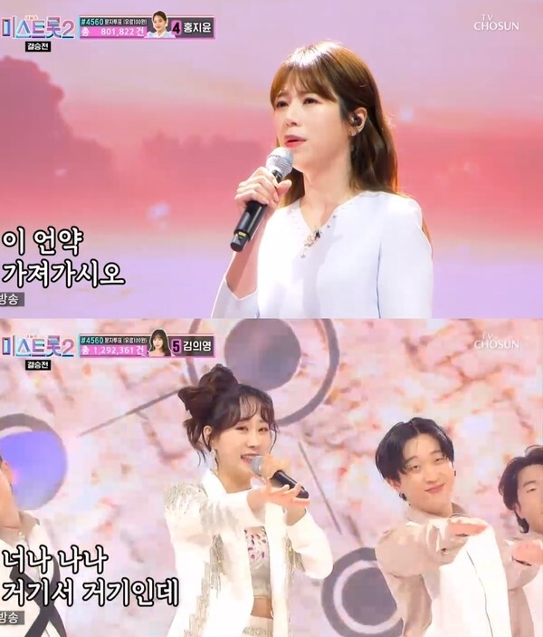 결승전을 향해 가는 '미스트롯2'가 화제다 (사진, TV조선 '미스트롯2' 캡처)