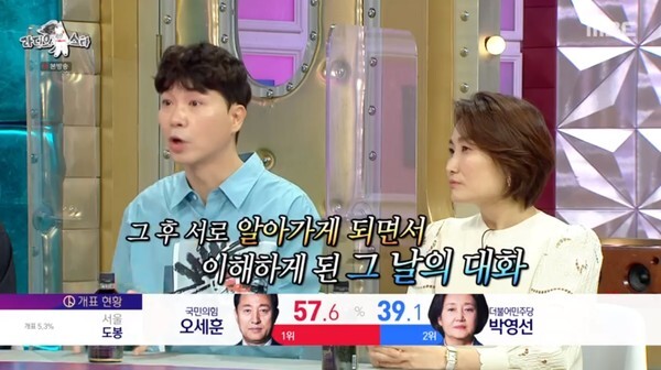 절친 박수홍과 박경림 (사진, MBC '라디오스타' 캡처)