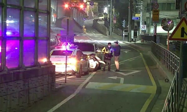 교통사고 현장에서 사고운전자가 바끠었다./서울시 은평구청 스마트정보과 제공