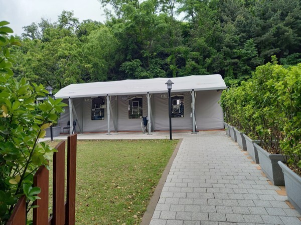 강남 일원동 삼성병원 션별진료소(사진, 김헤연 기자)