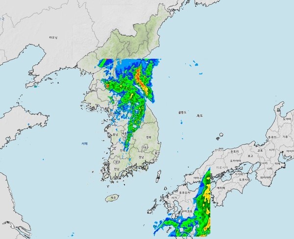 27일 오전 9시 현재 한번도 기상도./ 기상청