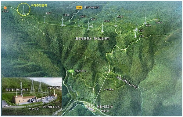 강원도 영월군 풍력발전 단지 조성 예정 (사진, 대우건설 제공)