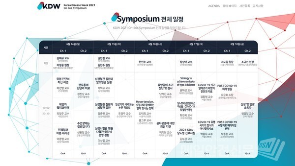 'KDW 2021' 강의 전체 일정 (사진, 동아ST 제공)