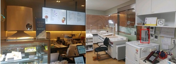 실제 설치사진 (좌)노바이러스NV990 (우)노바이러스NV330>