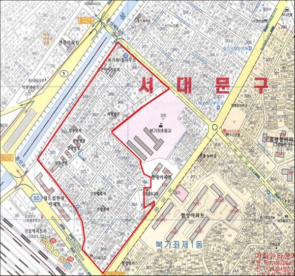 북가좌6구역 도시정비사업 지역/서울시 정비사업조합 포탈