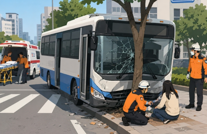 청주 시내버스 인도 돌진 사고… 운전...